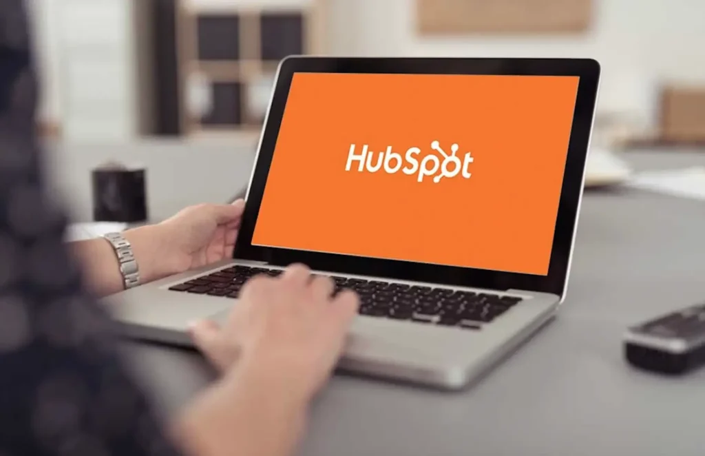 HubSpot email marketing platform on a laptop HubSpot email marketing platform on a laptop