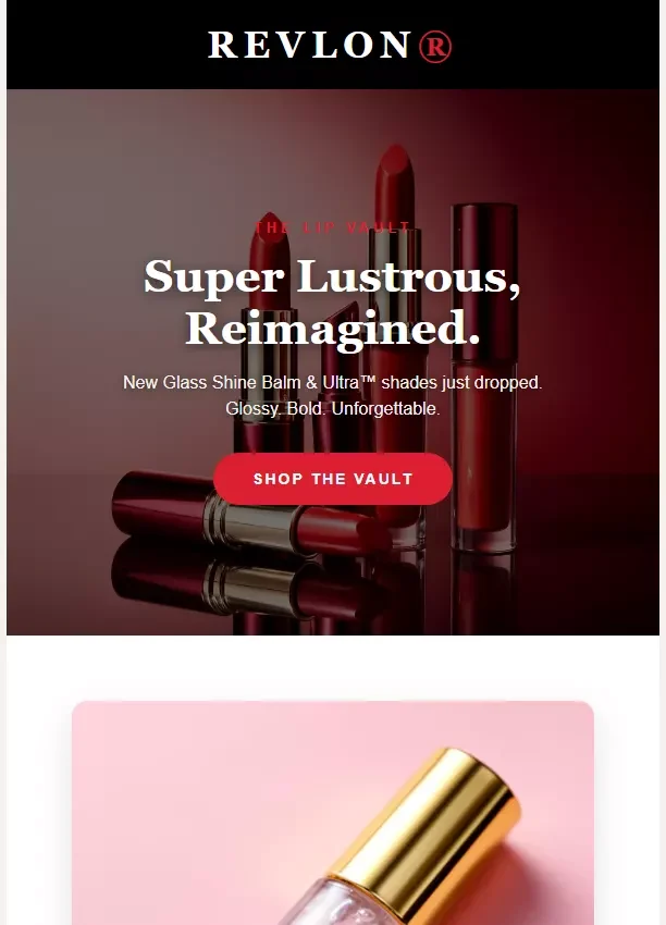 Revlon newsletter template preview