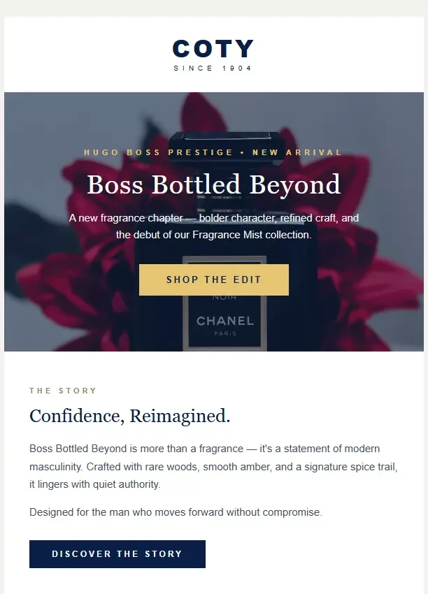 Boss Bottled newsletter template preview