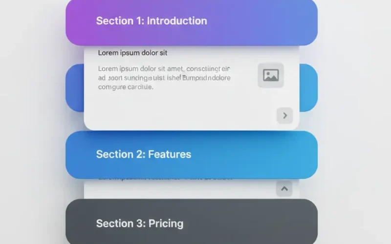 3D layered accordion
